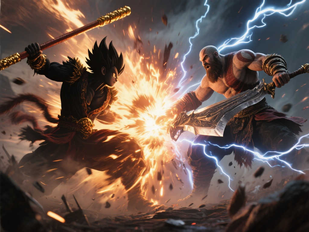 黑悟空对决奎爷！Up主打造震撼特效燃爆对战